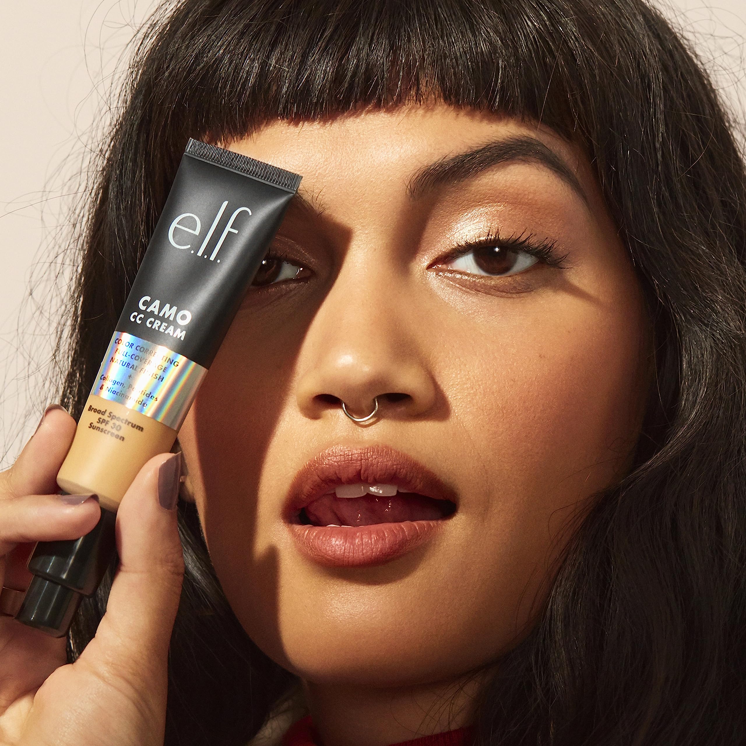 e.l.f. Camo CC Cream | Color Correcting Full Coverage Foundation with SPF 30 | Medium 355 W | 1.05 Oz (30g)